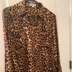 Express Women’s Leopard Portofino Shirt